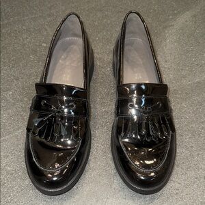 Geox Black Patent Leather Loafers